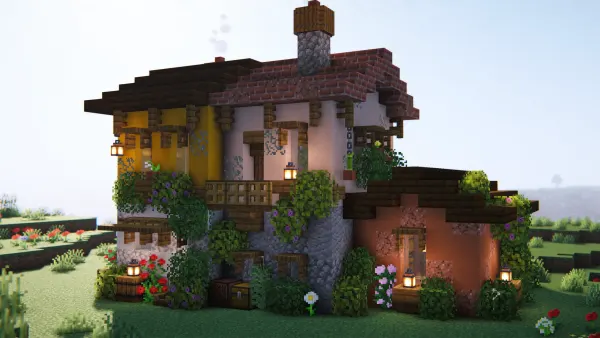 Italian 2-Player House #2, a Minecraft starter house and survival base, in-game photo 3