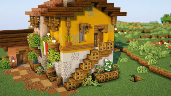 Italian 2-Player House #2, a Minecraft starter house and survival base, in-game photo 2