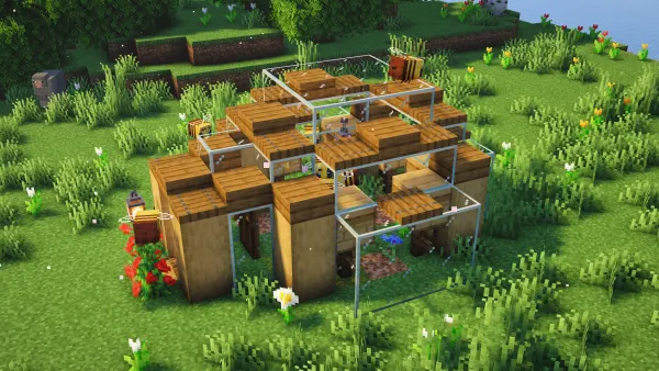 Bee Dome, a Minecraft starter build, in-game photo 2