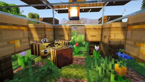 Bee Dome, a Minecraft starter build, in-game photo 4