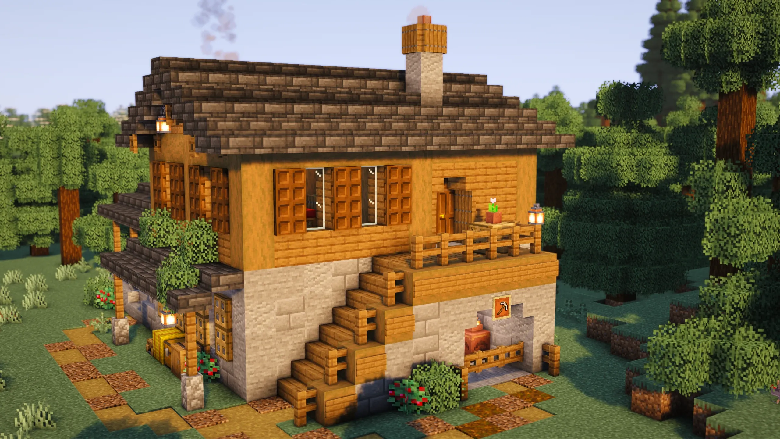 Spruce Chalet, a Minecraft house, in-game photo 3