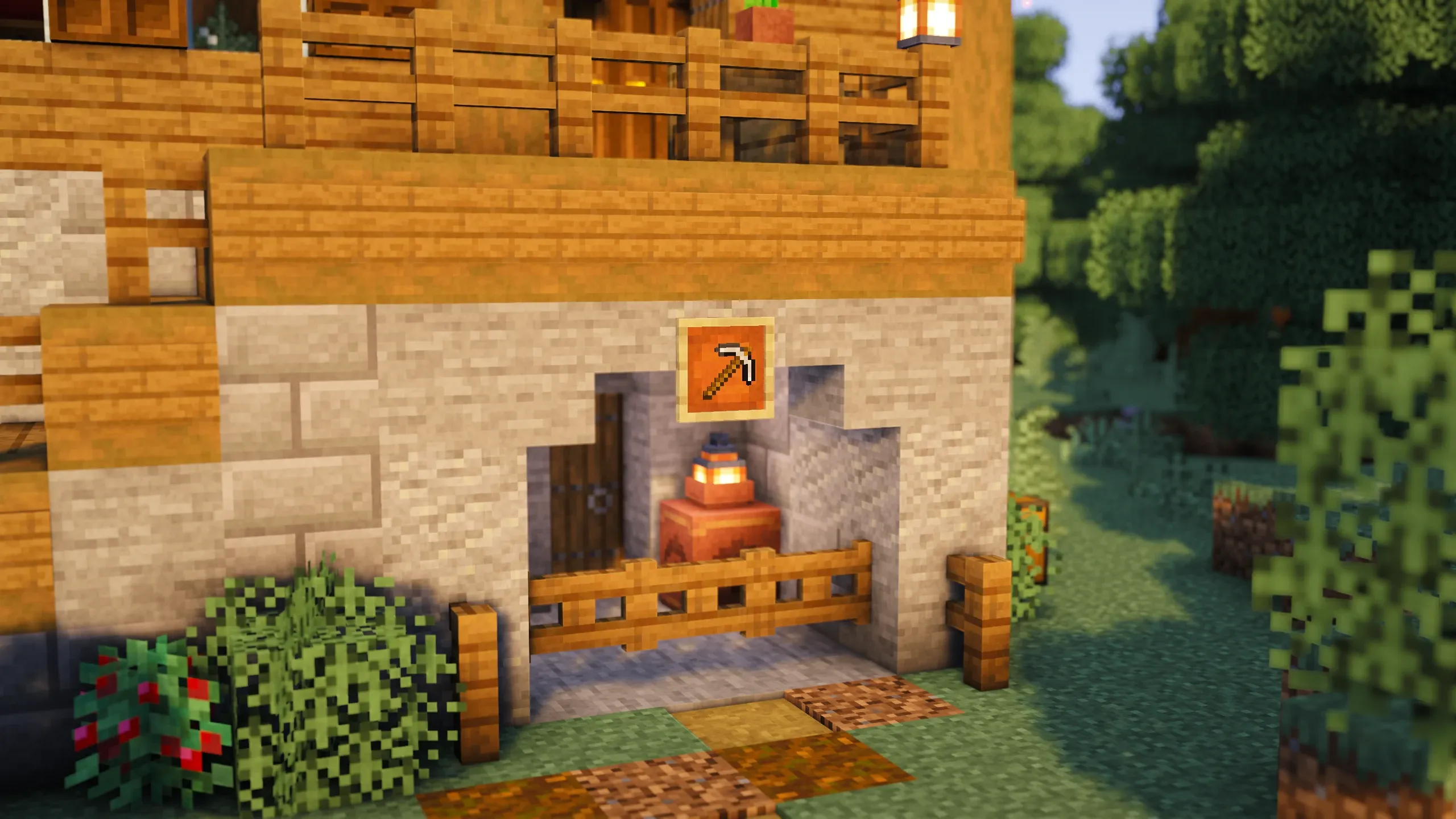 Spruce Chalet, a Minecraft house, in-game photo 4