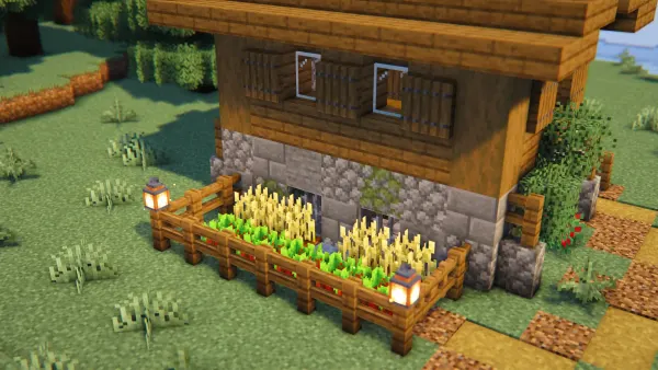 Loftpine Cabin, a Minecraft starter house and survival base, in-game photo 2