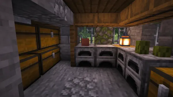 Loftpine Cabin, a Minecraft starter house and survival base, in-game photo 5