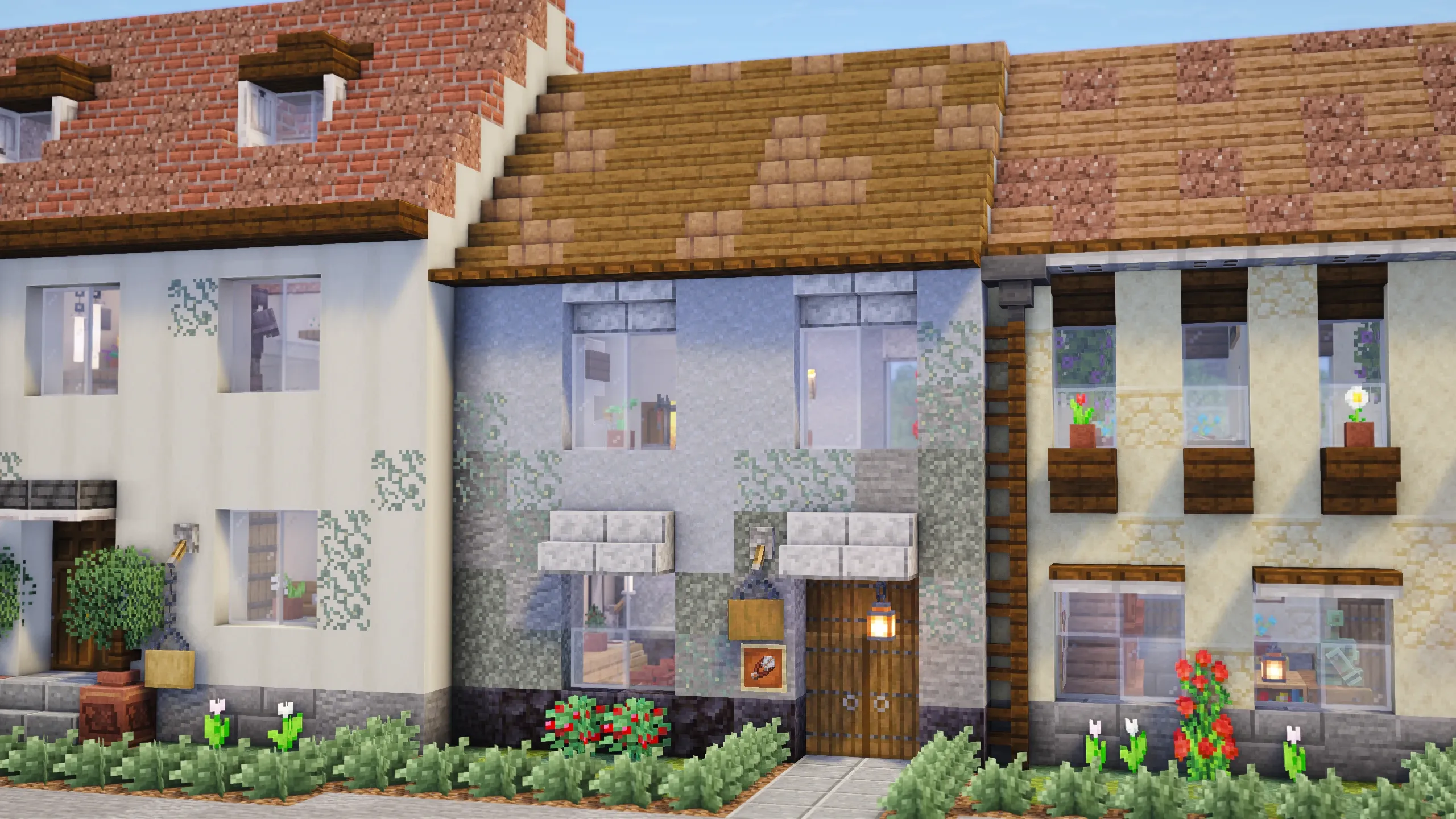 British Cottage Terrace, a Minecraft house, in-game photo 3