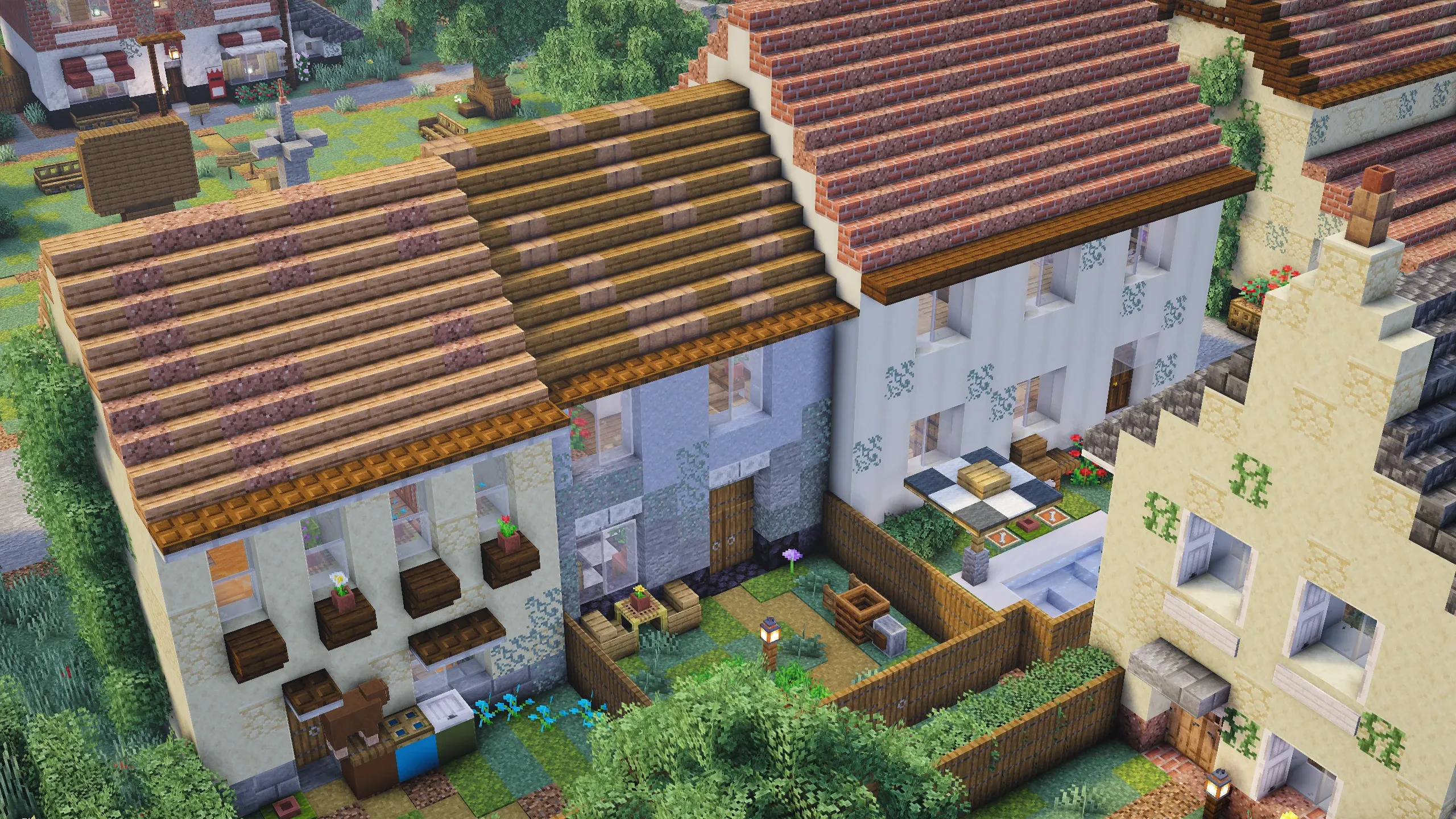 British Cottage Terrace, a Minecraft house, in-game photo 5