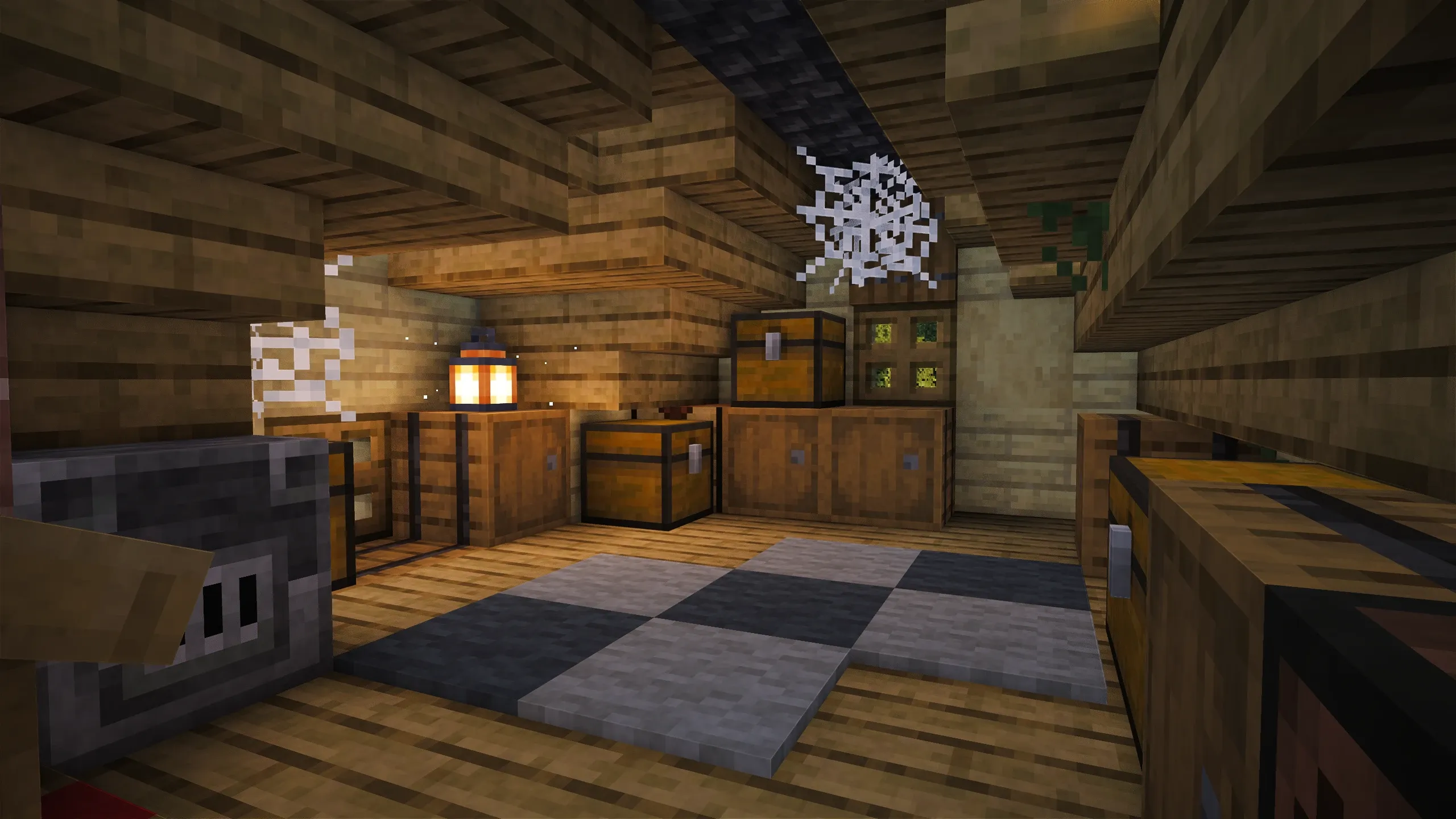 Birch Cottage, a Minecraft starter house and survival base, in-game photo 4