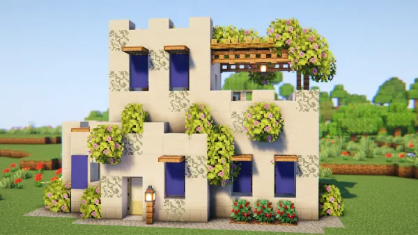 Greek Villa, a Minecraft starter house and survival base