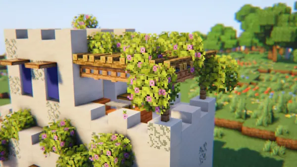Greek Villa, a Minecraft starter house and survival base, in-game photo 2