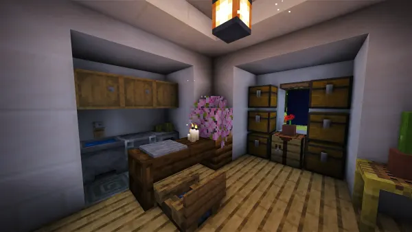 Greek Villa, a Minecraft starter house and survival base, in-game photo 3