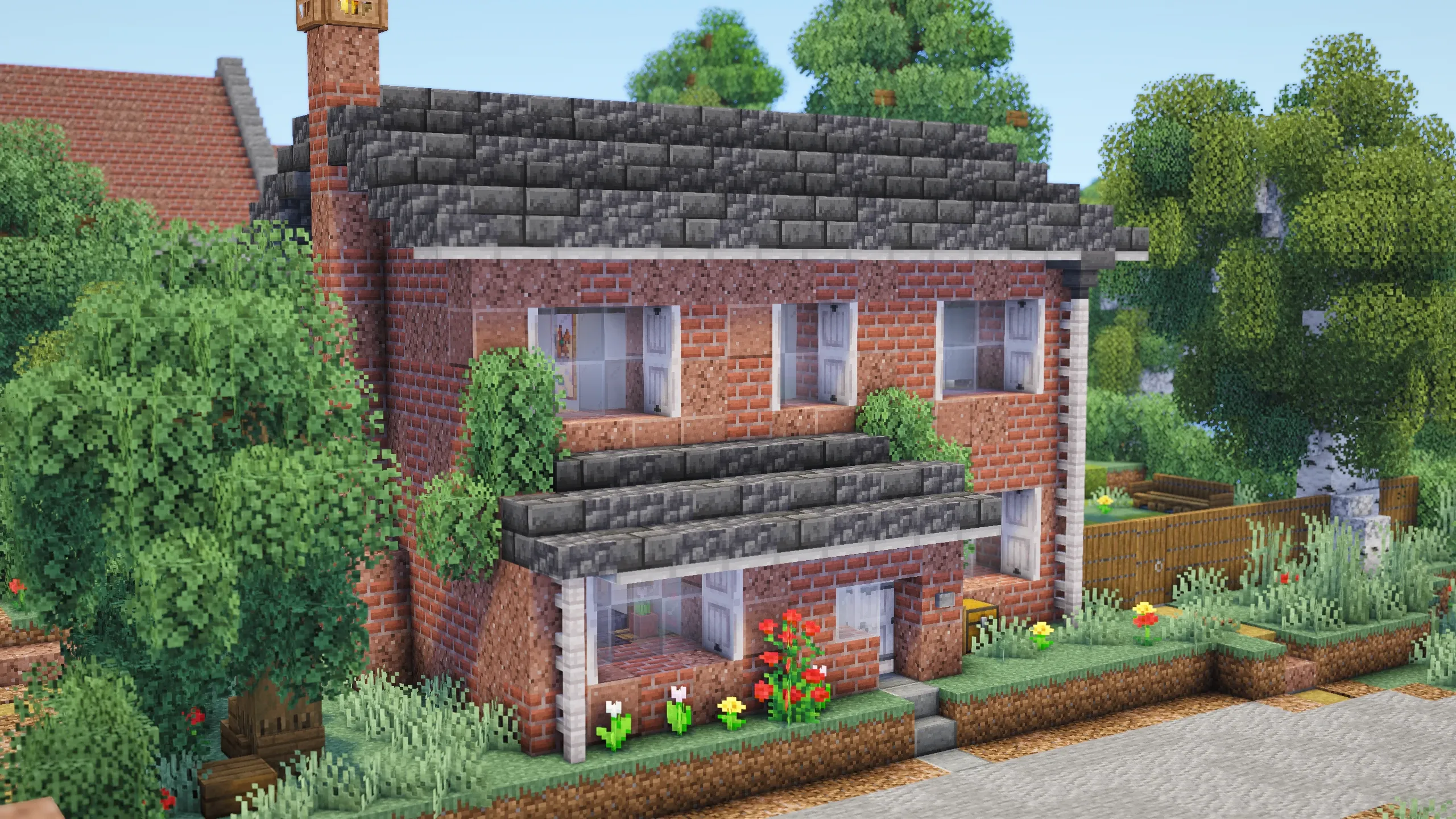 British Red Brick House, a Minecraft house, in-game photo 2