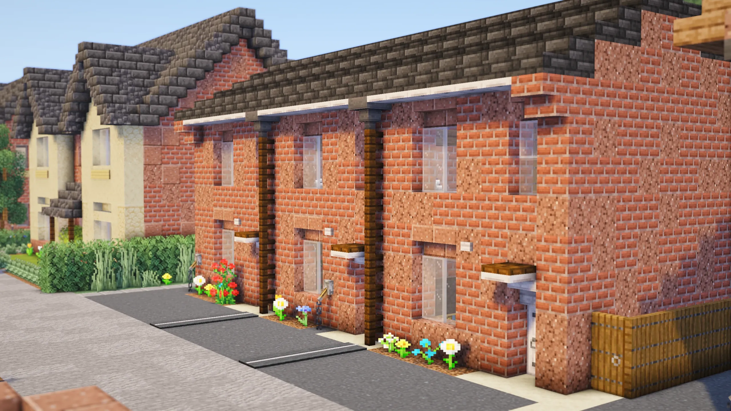 British Brick Terrace, a Minecraft house, in-game photo 2