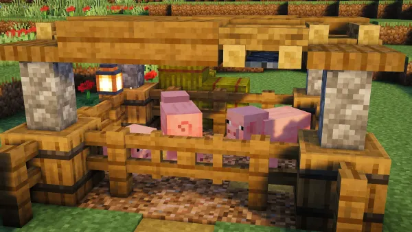Pig Sty, a Minecraft starter build, in-game photo 3