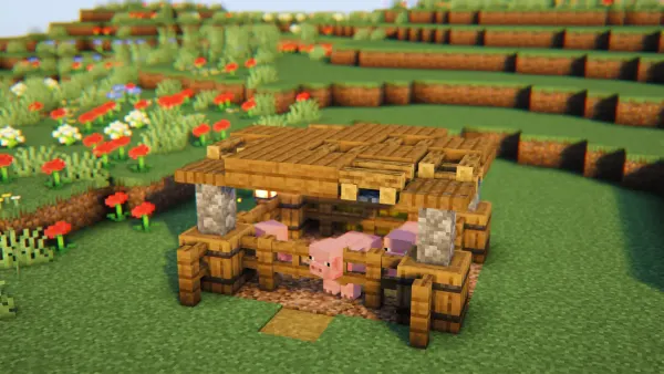Pig Sty, a Minecraft starter build