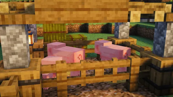Pig Sty, a Minecraft starter build, in-game photo 4