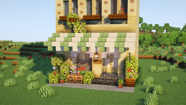 Dutch-Inspired Town House, a Minecraft house, in-game photo 2