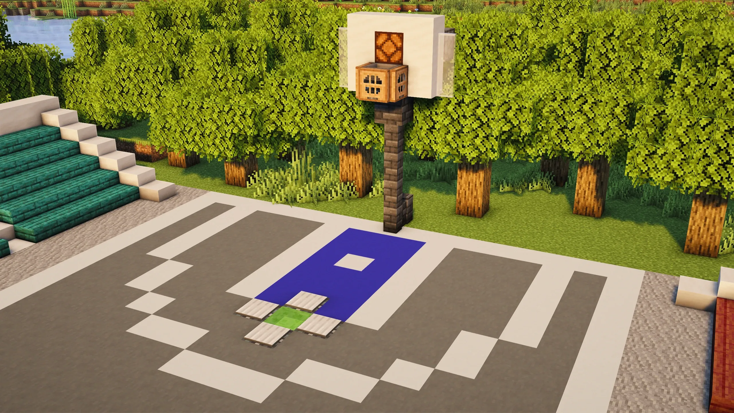 Basketball Court #2, a Minecraft build, in-game photo 2