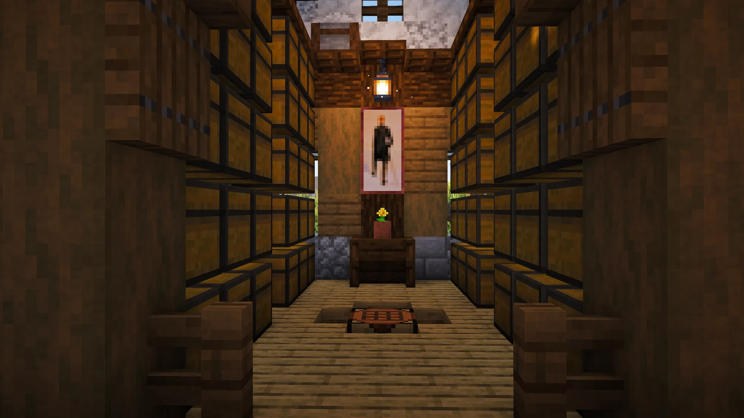 Slate Storage House, a Minecraft starter house and survival base, in-game photo 4