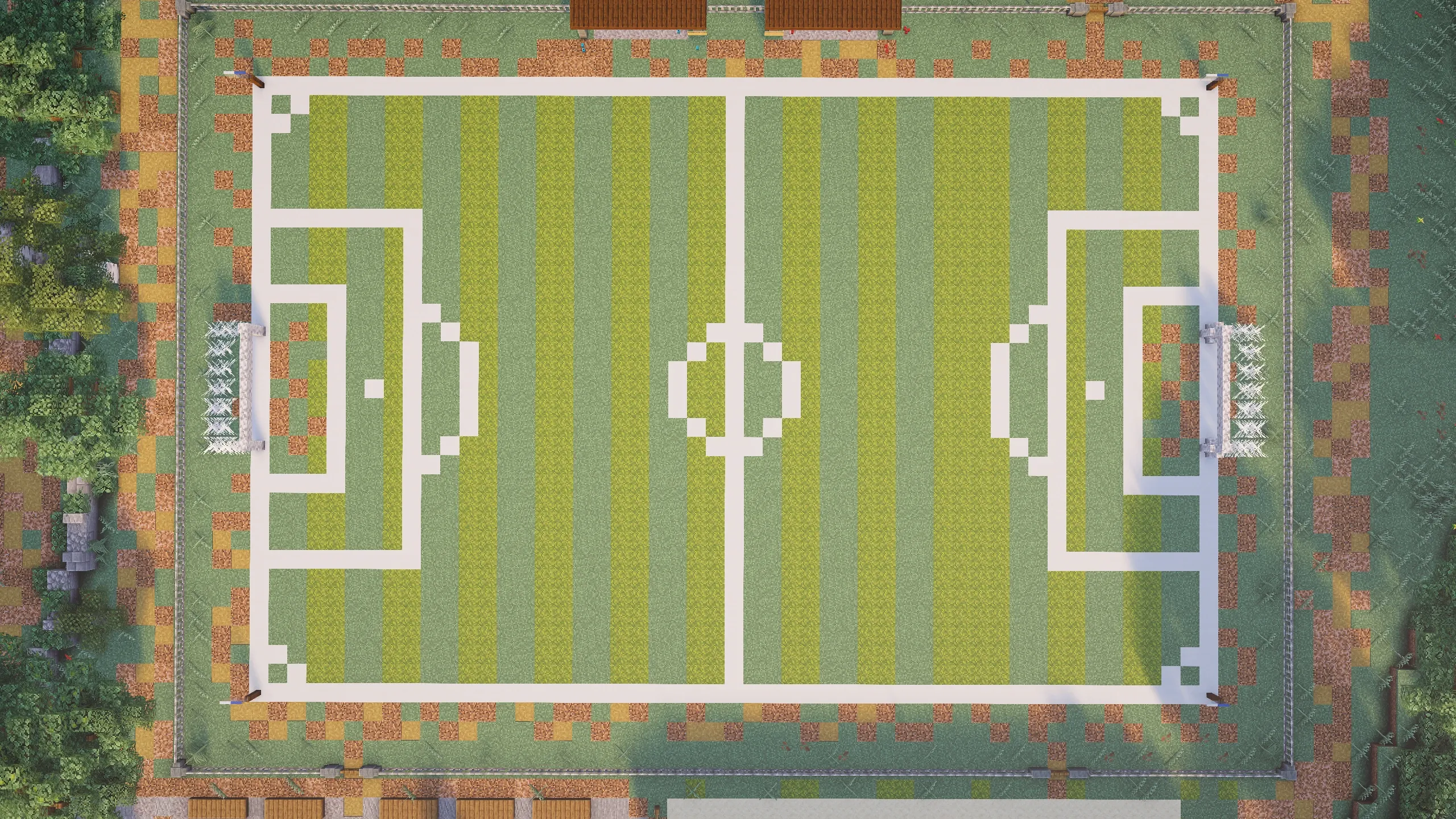 British Football Pitch, a Minecraft build, in-game photo 2