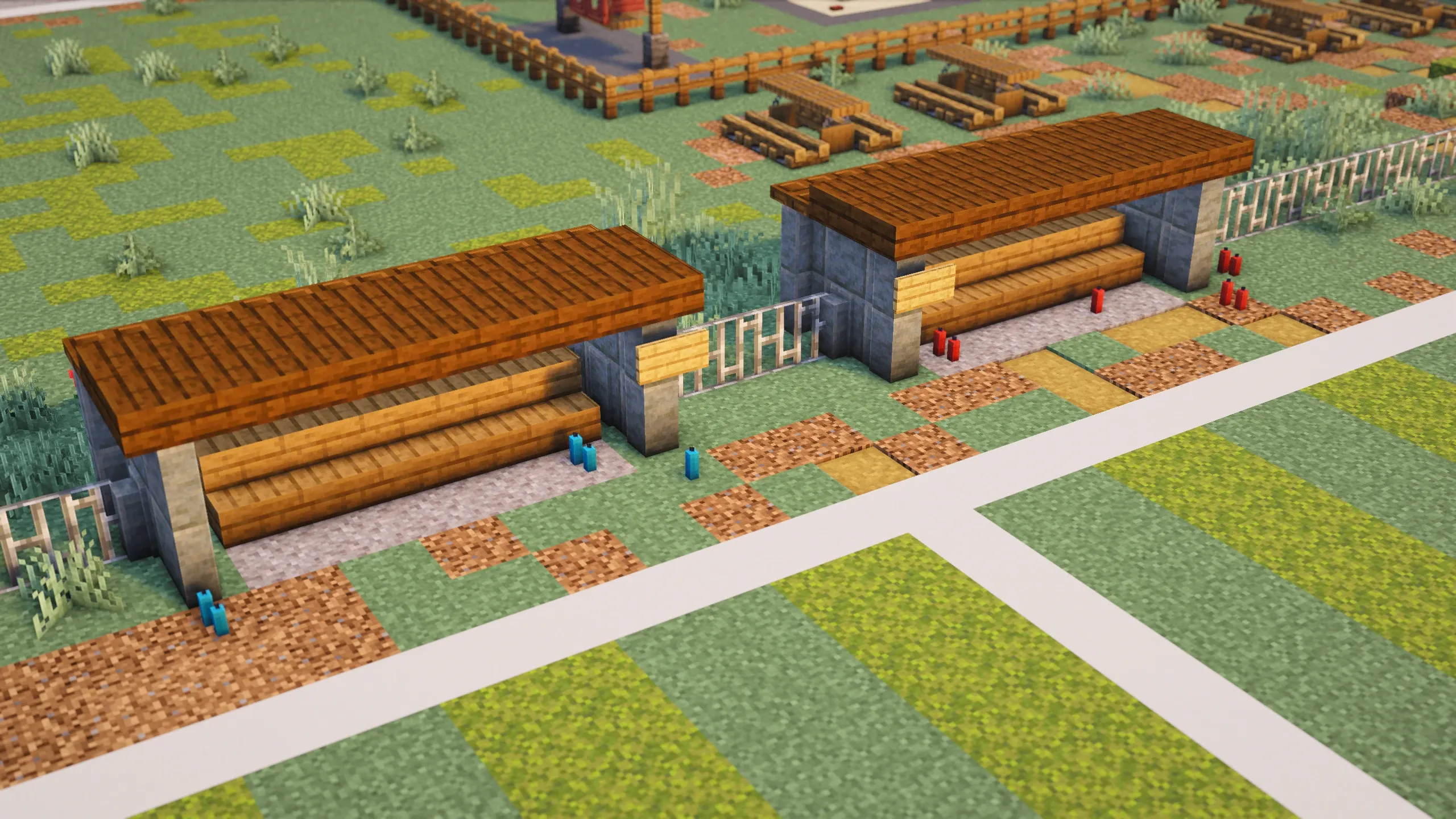 British Football Pitch, a Minecraft build, in-game photo 4