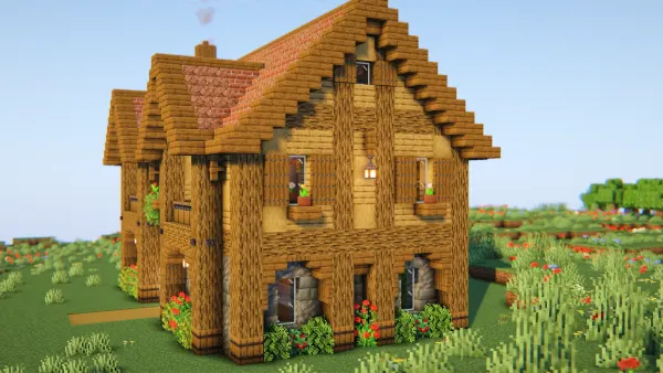 Survival Mansion, a Minecraft survival base, in-game photo 2