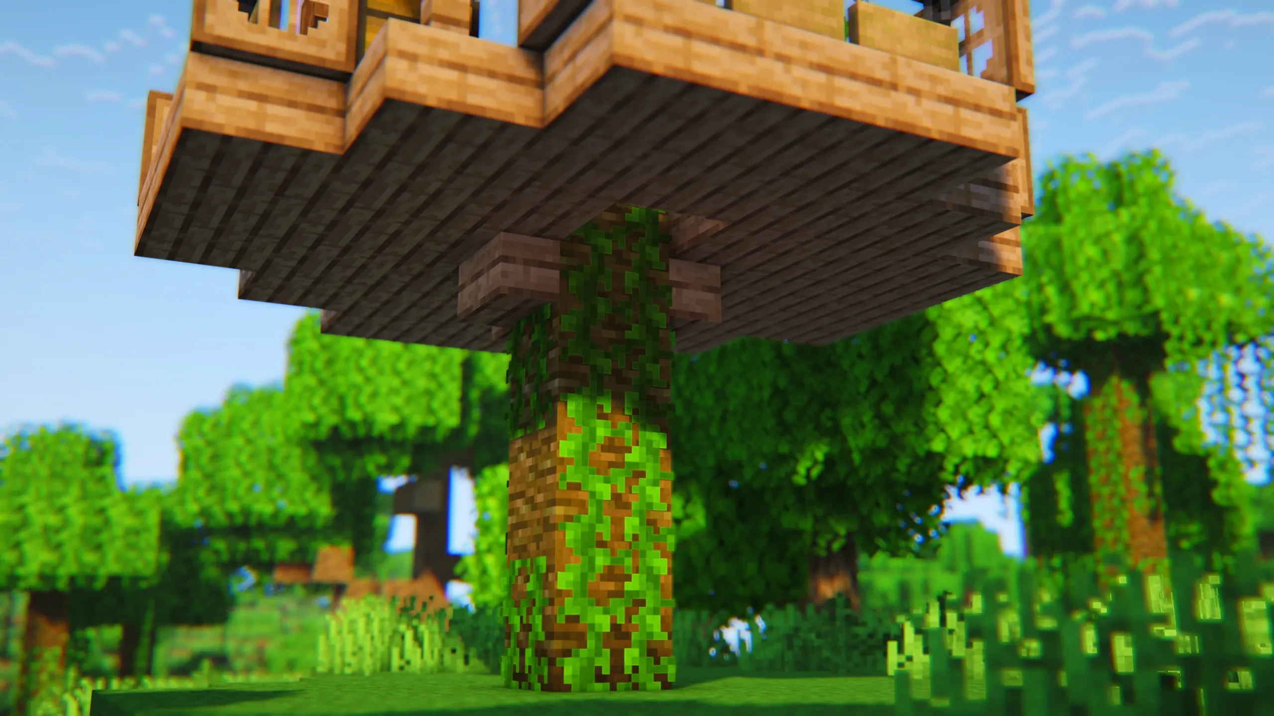 Easy Jungle Treehouse, a Minecraft starter house and survival base, in-game photo 4