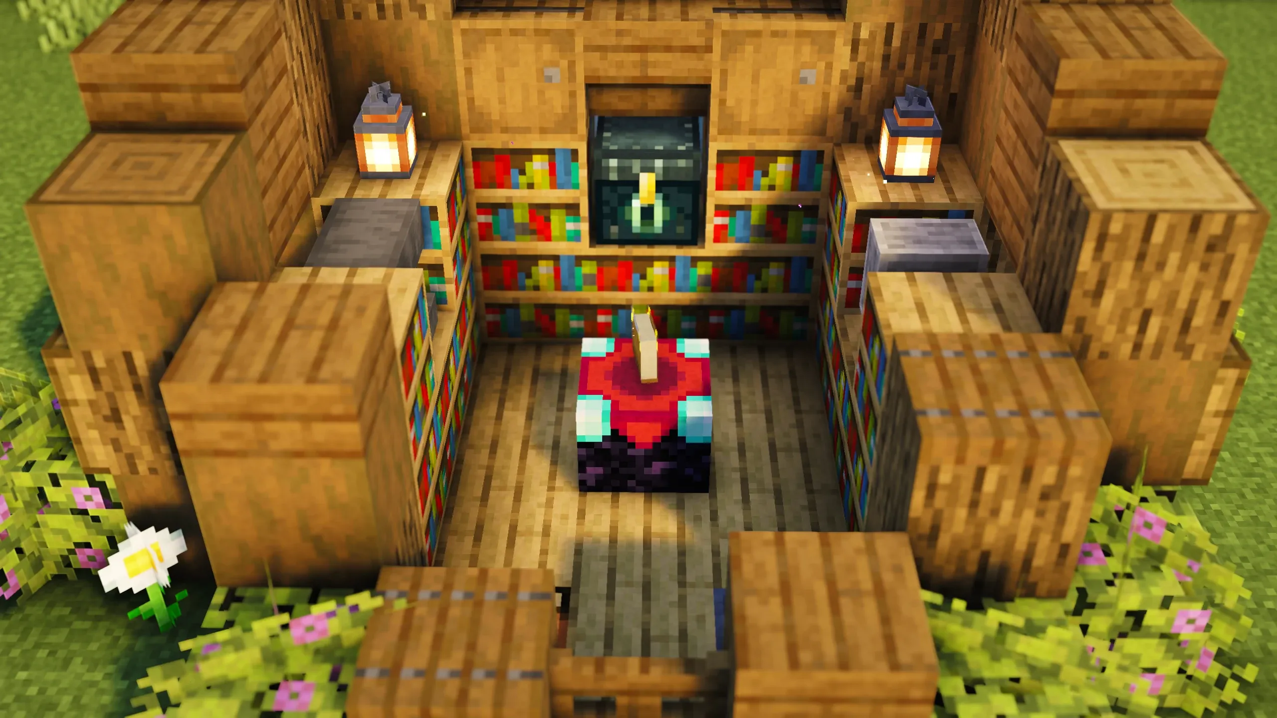 Tree Stump Enchanting Room, a Minecraft build, in-game photo 3