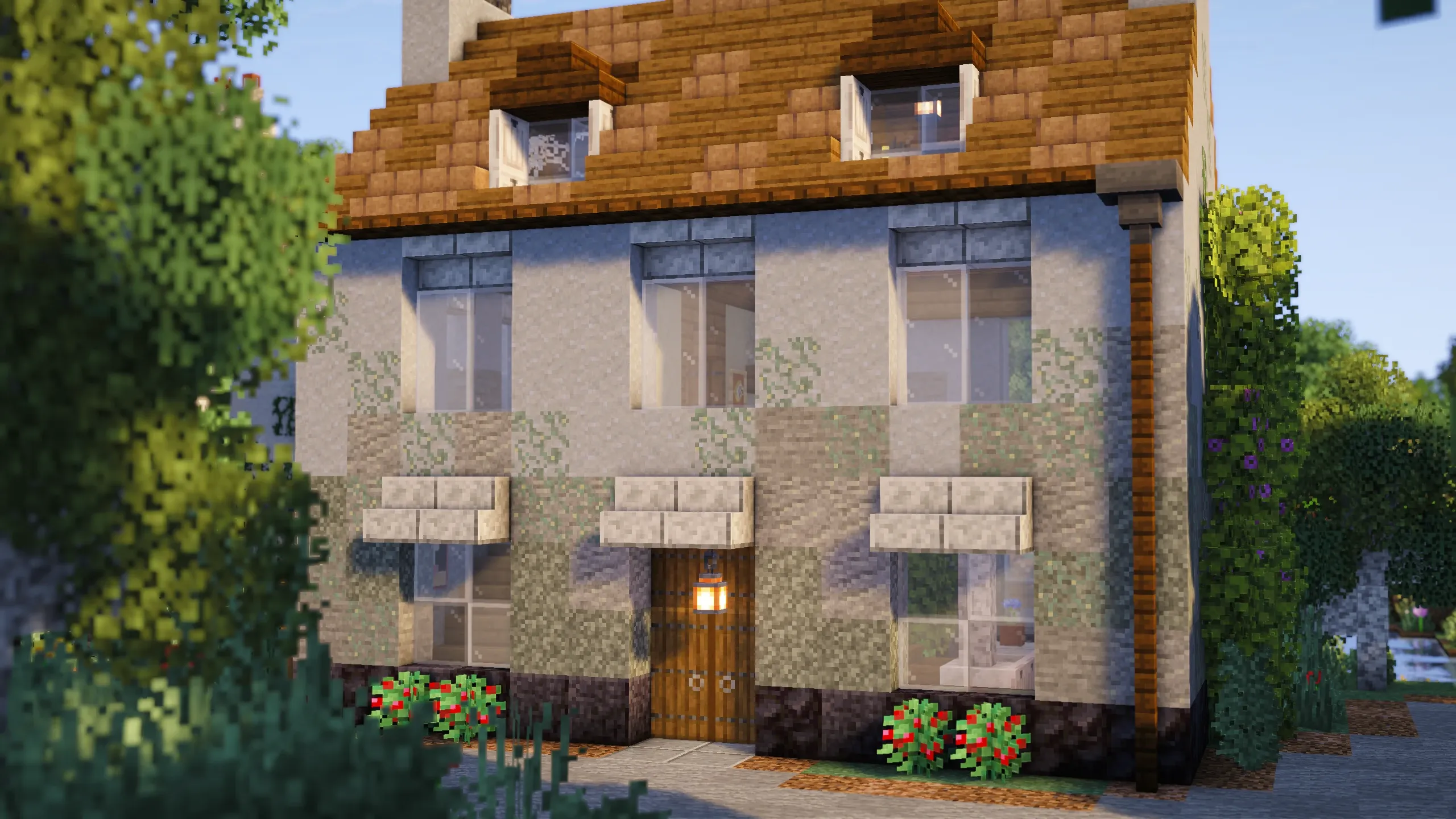 British Pebbledash House, a Minecraft house, in-game photo 2
