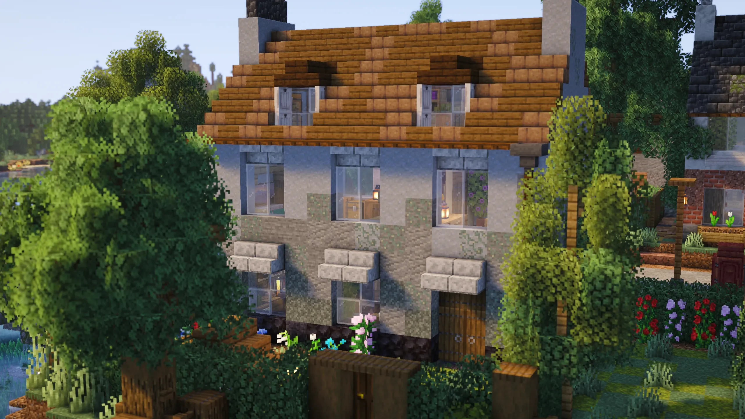 British Pebbledash House, a Minecraft house, in-game photo 3