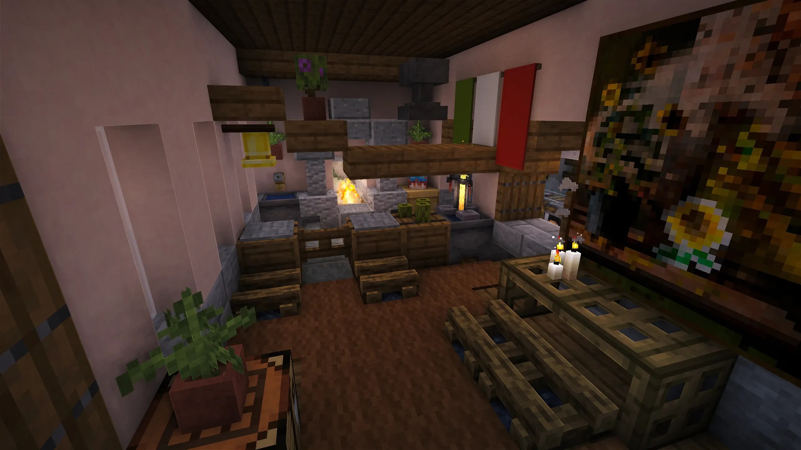 Italian Pizzeria, a Minecraft build, in-game photo 3