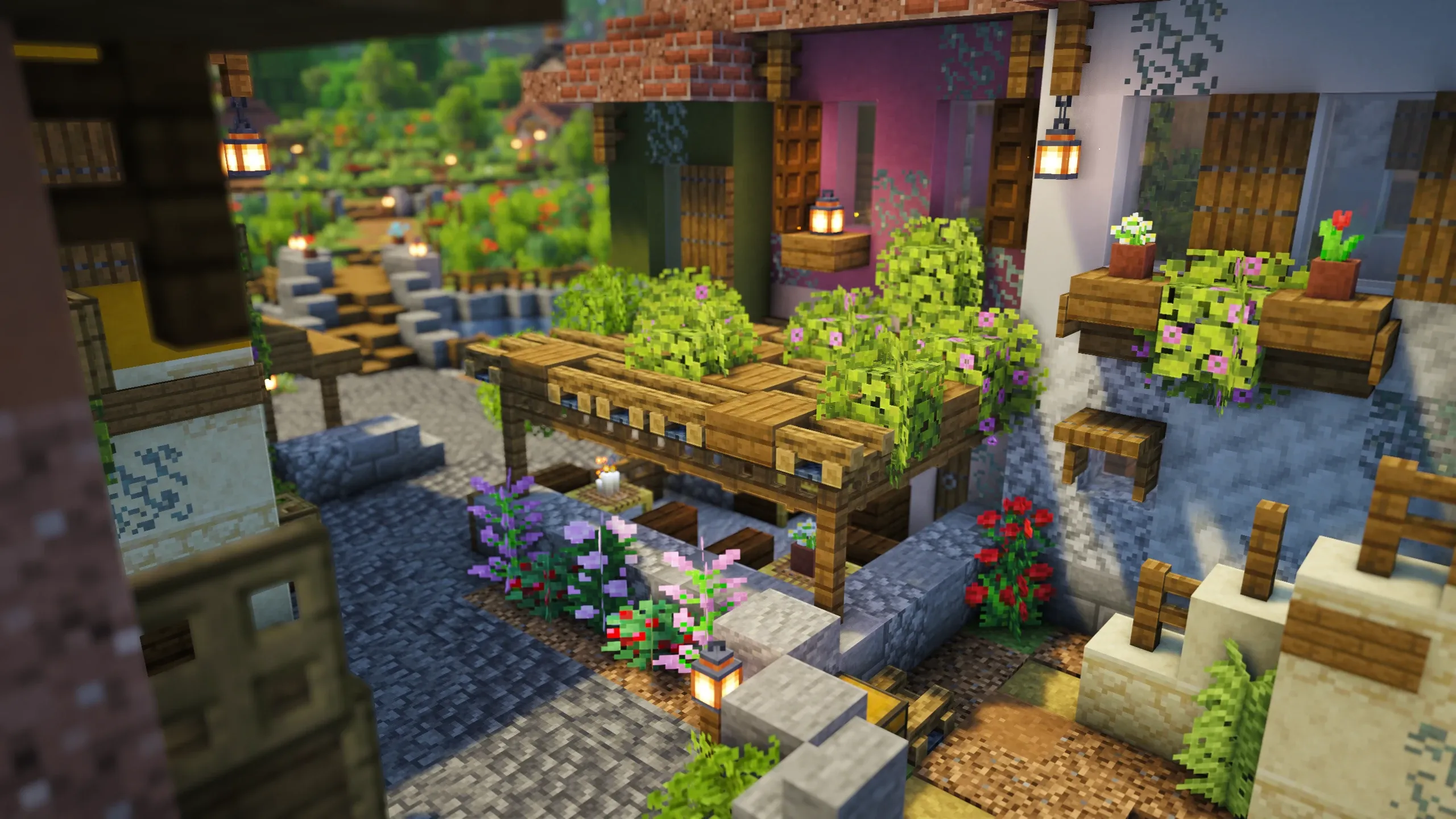 Italian Painted Terrace Row, a Minecraft house, in-game photo 3