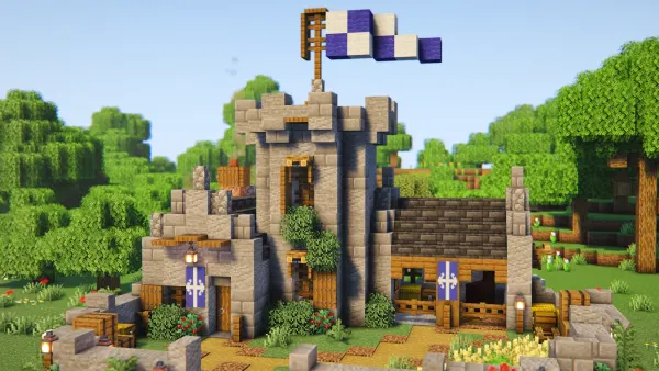 Fortified Keep, a Minecraft starter castle