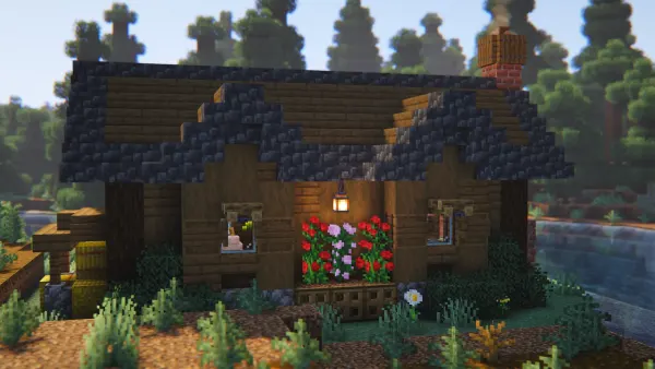 Stonecap Cottage, a Minecraft starter house and survival base, in-game photo 3