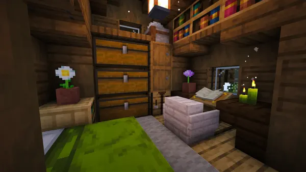 Stonecap Cottage, a Minecraft starter house and survival base, in-game photo 5