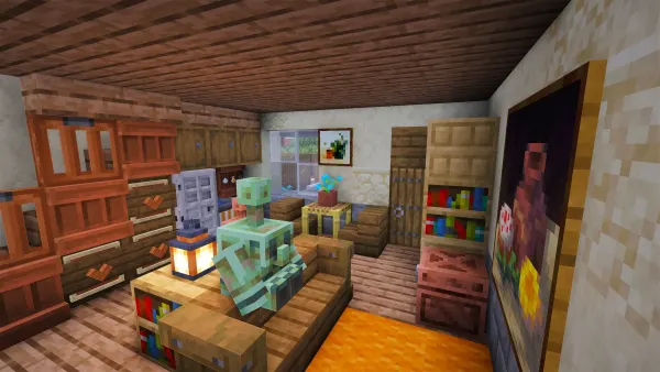 British Flowerbox Cottage, a Minecraft house, in-game photo 3