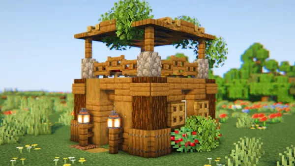 Outpost Tower #2, a Minecraft starter house and survival base, in-game photo 2