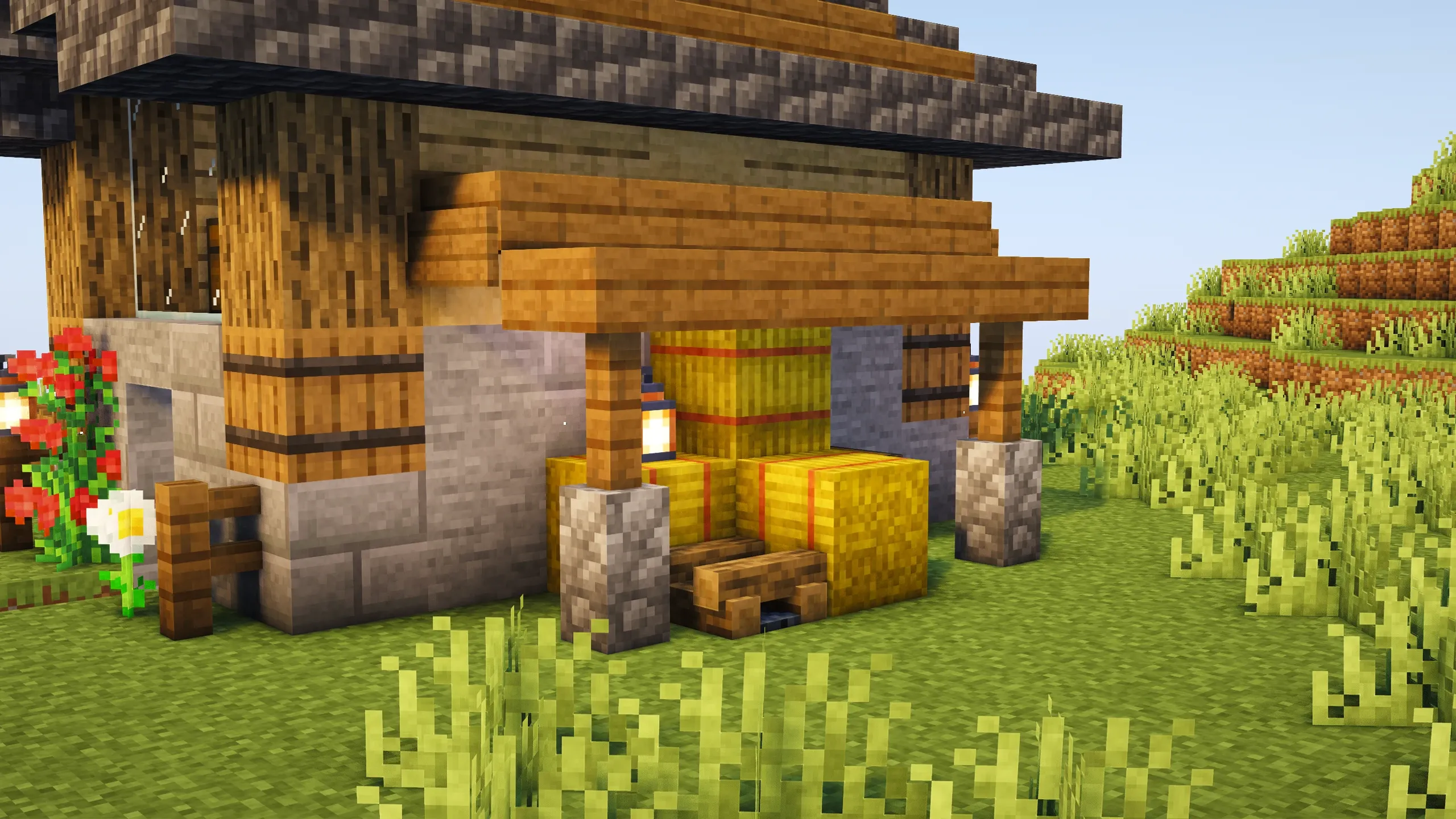 Brightpane Cottage, a Minecraft starter house and survival base, in-game photo 3