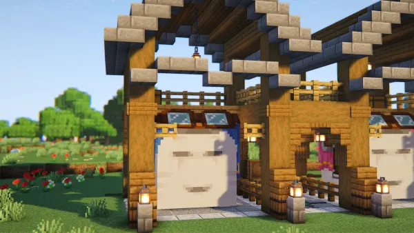 Happy Ghast Station, a Minecraft starter build, in-game photo 2