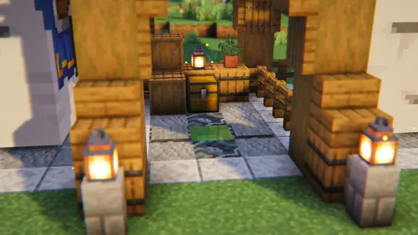 Happy Ghast Station, a Minecraft starter build, in-game photo 3