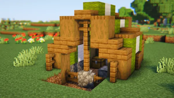 Wooden Starter Tent, a Minecraft starter house and survival base