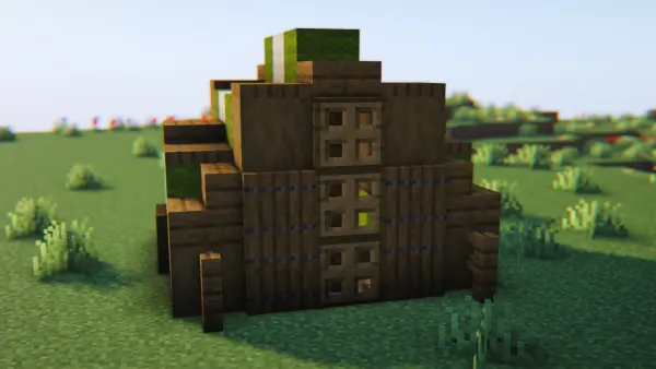 Wooden Starter Tent, a Minecraft starter house and survival base, in-game photo 3