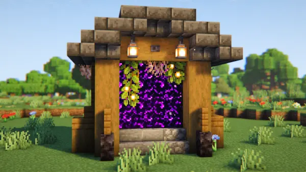 Nether Portal, a Minecraft starter build