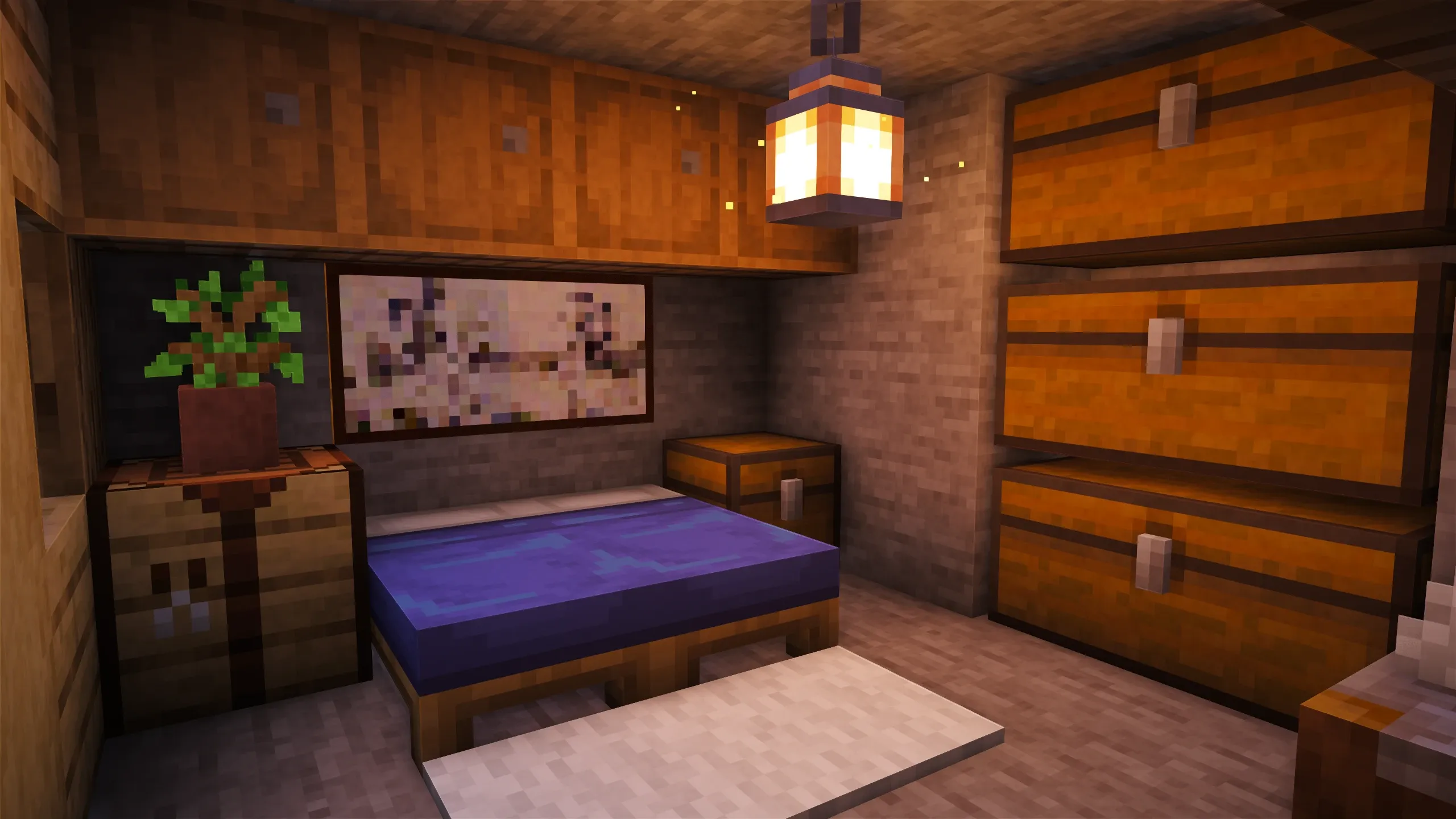 Hillside Base, a Minecraft starter base and survival base, in-game photo 2