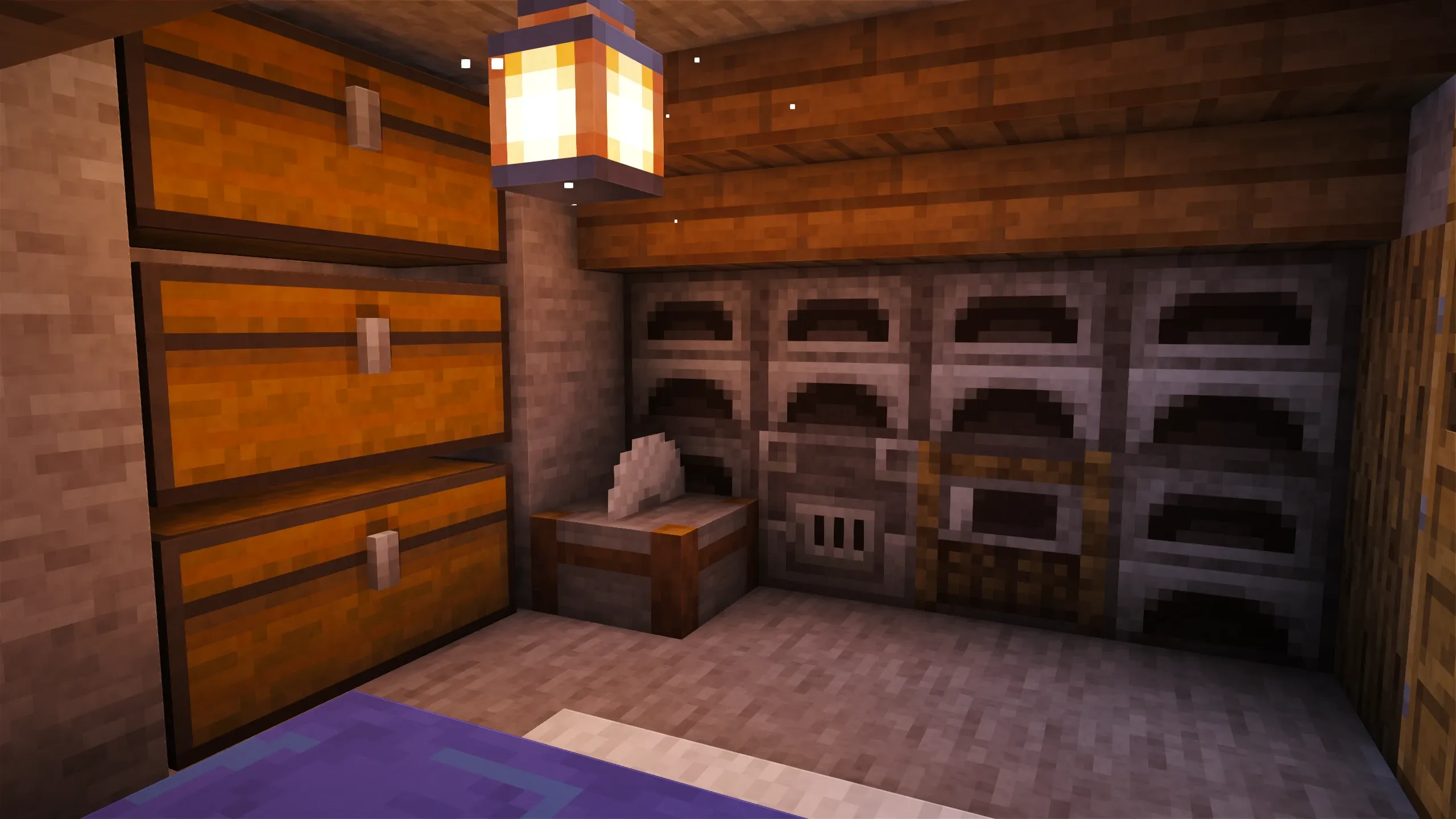 Hillside Base, a Minecraft starter base and survival base, in-game photo 3