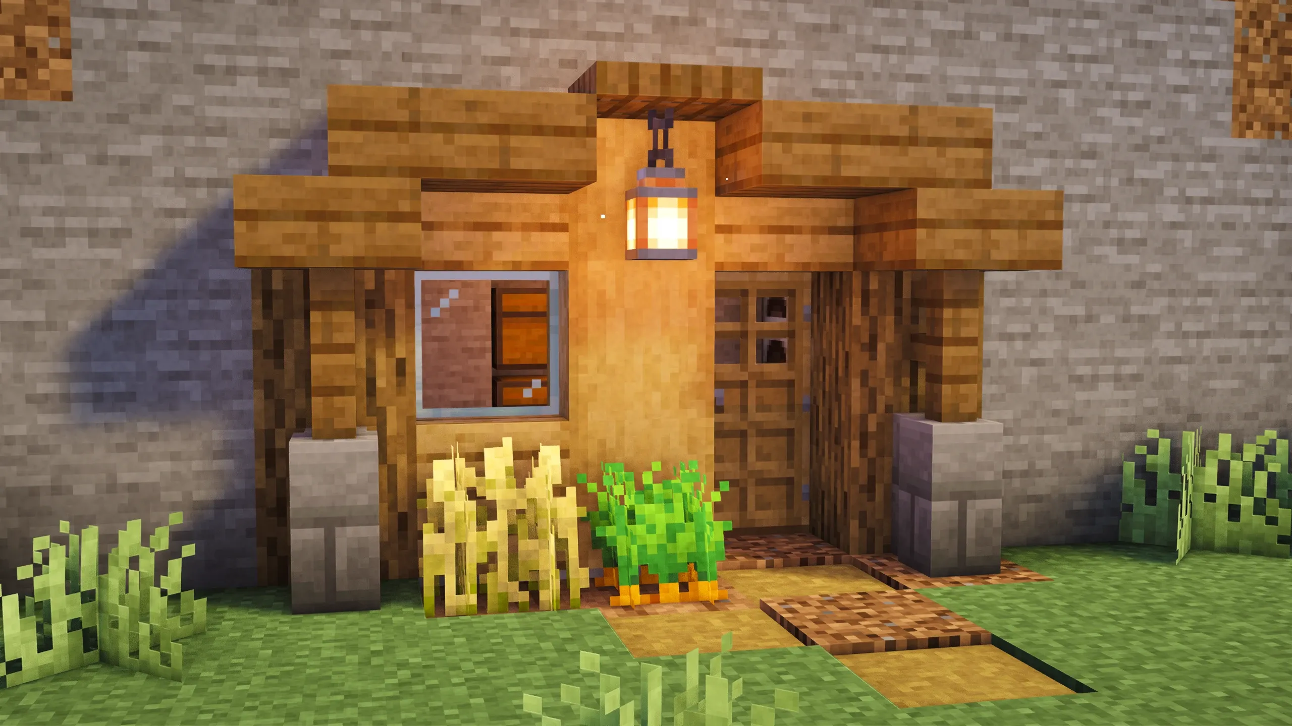Hillside Base, a Minecraft starter base and survival base, in-game photo 4