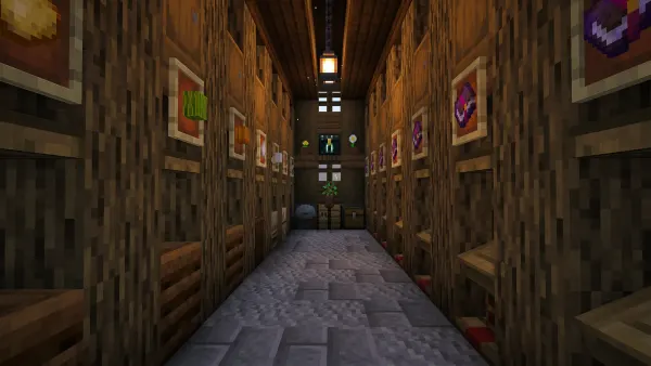 Villager Trading Hall, a Minecraft starter house and survival base, in-game photo 3