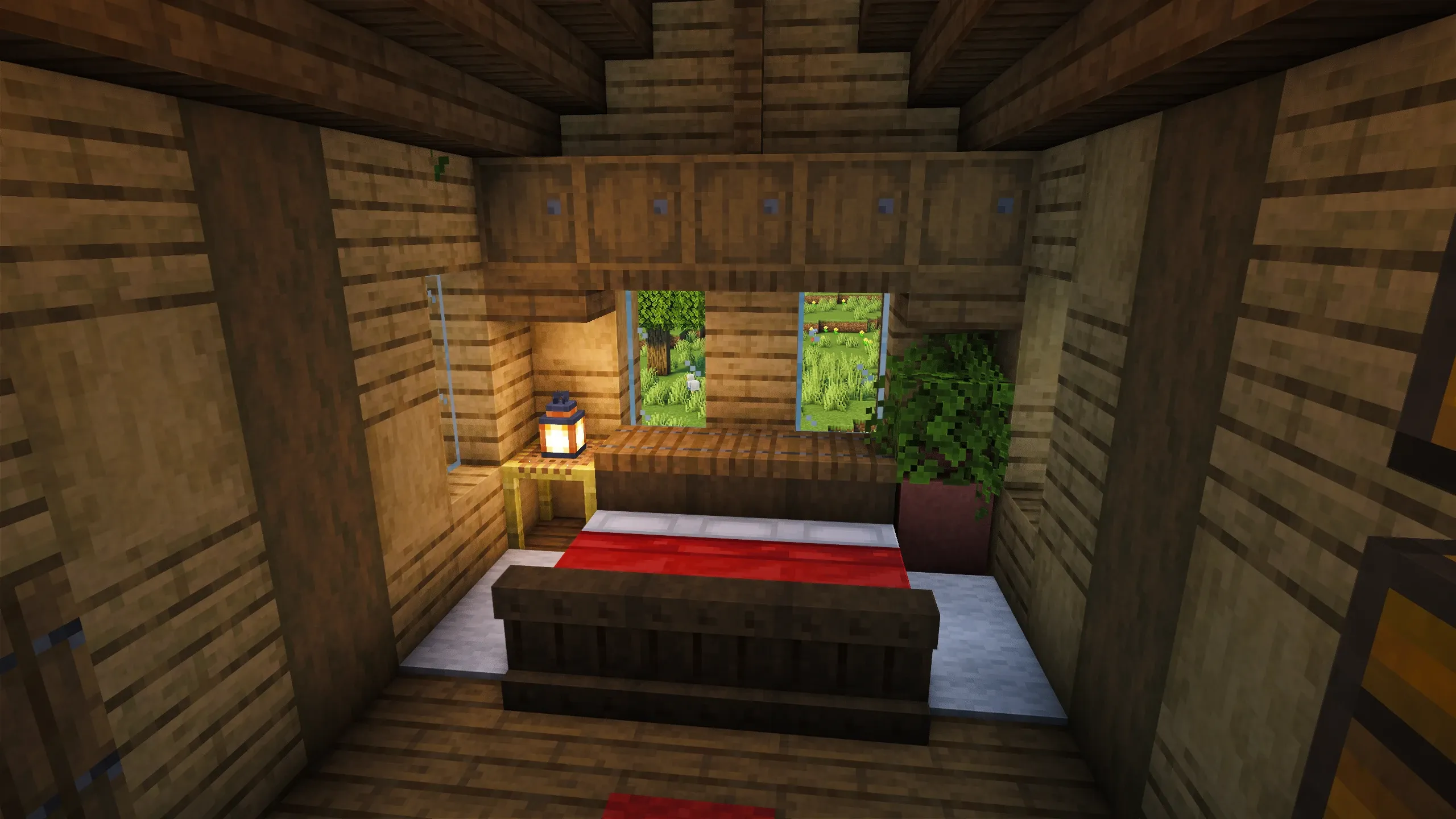 Oak Survival Townhouse, a Minecraft starter house and survival base, in-game photo 5