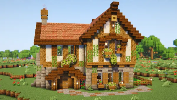 Medieval Farmhouse, a Minecraft house