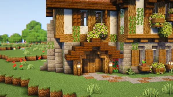 Medieval Farmhouse, a Minecraft house, in-game photo 2