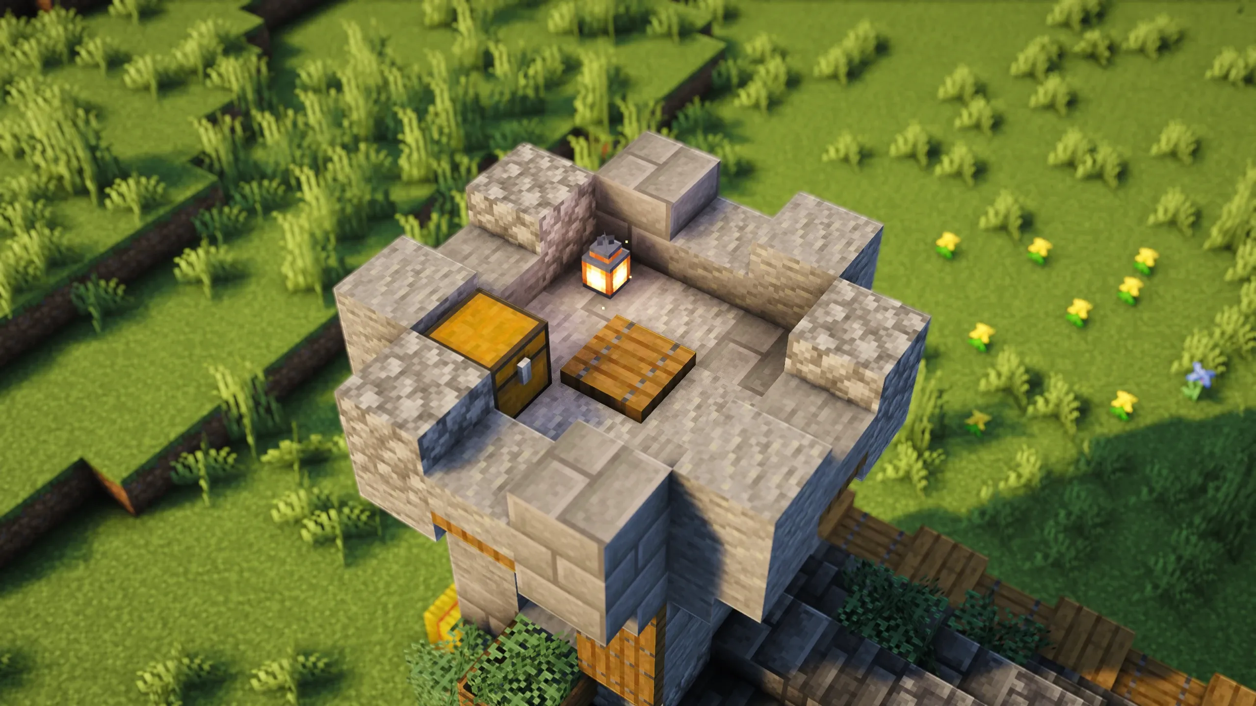 Spruce Tower House, a Minecraft starter castle, in-game photo 3